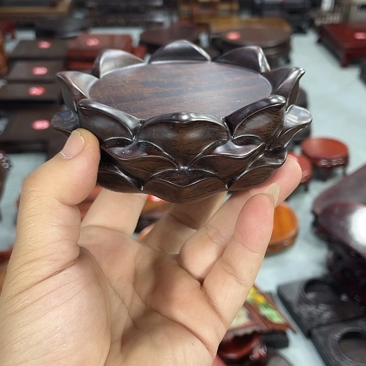 紫砂红木底座工艺品红木底座工艺品8公分