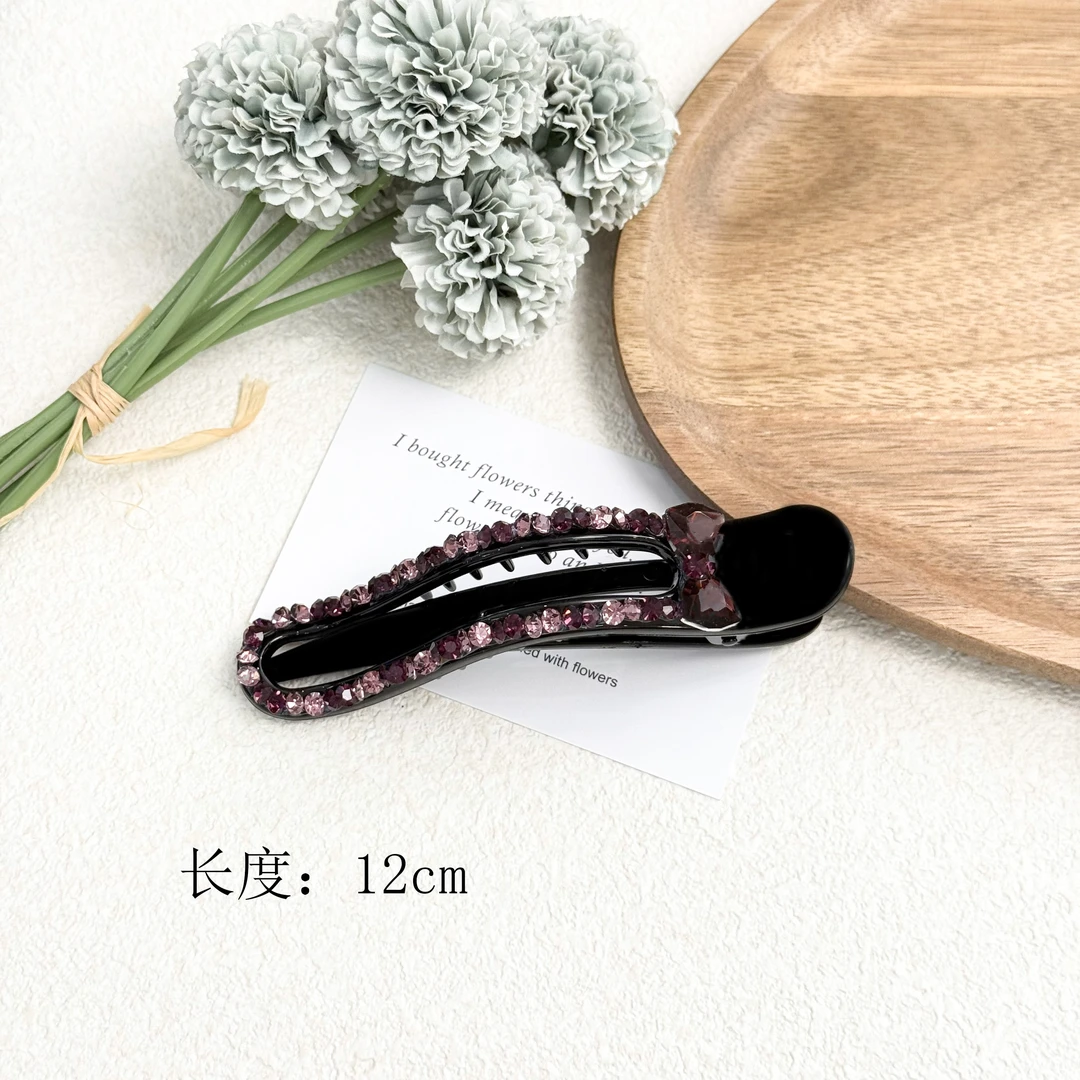 F-752轻奢气质满钻后脑勺盘发鸭嘴夹