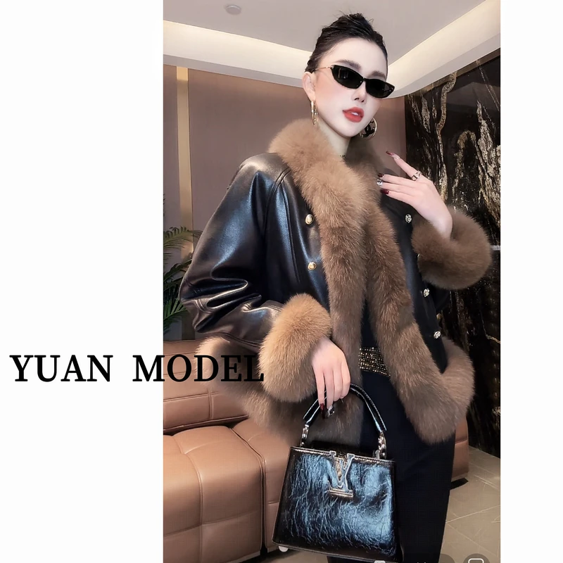YUAN MODEL/-媛老板-【新年战袍】时装毛领羽绒服气质外套 110617