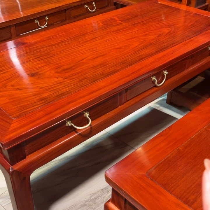 星***海案台花梨木类缅甸花梨木书桌138