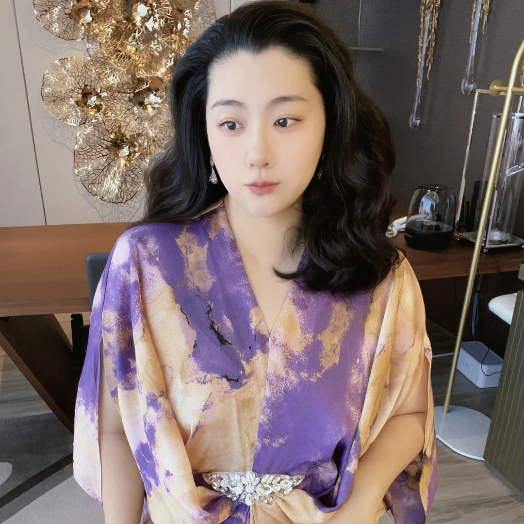 印度尼西亚重磅夏季显瘦晕染连衣裙