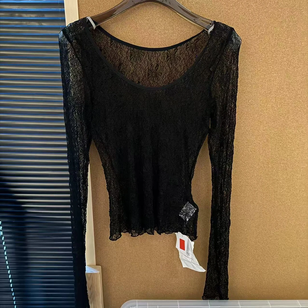 【清】NO退换-蕾丝长袖打底【90042】