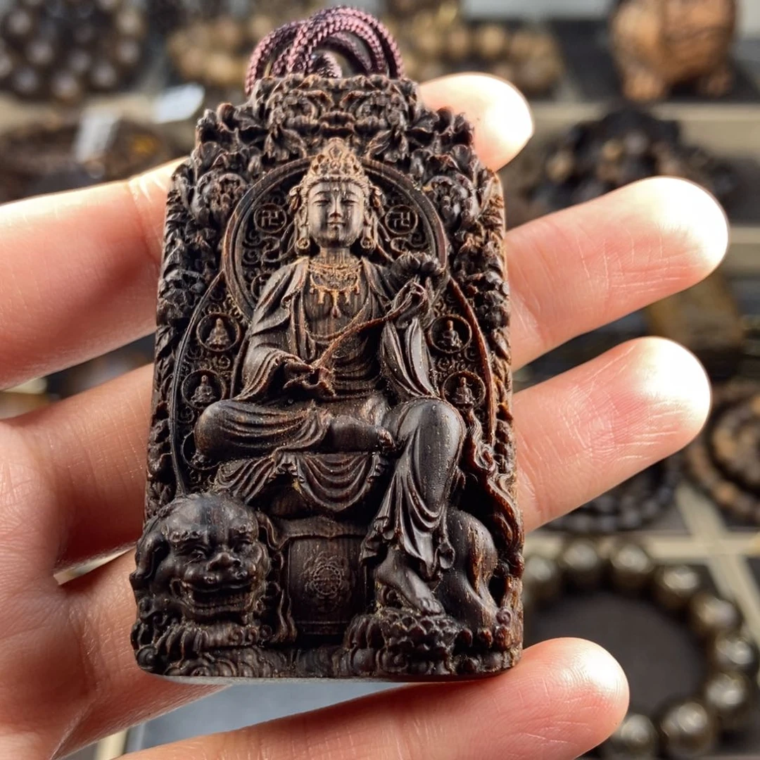 沉香木吊坠心**渡越南芽庄白棋楠