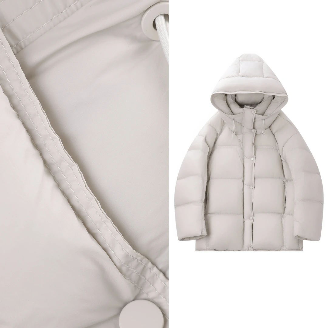 冬季新款泡芙云朵90白鸭绒时尚休闲百搭保暖加厚连帽羽绒服外套