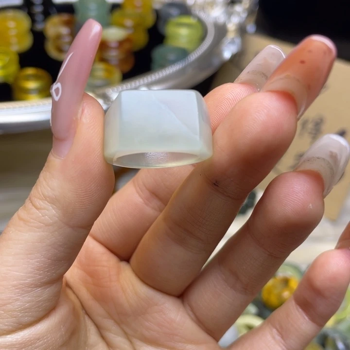 蛇纹石玉合金戒指69-18.8