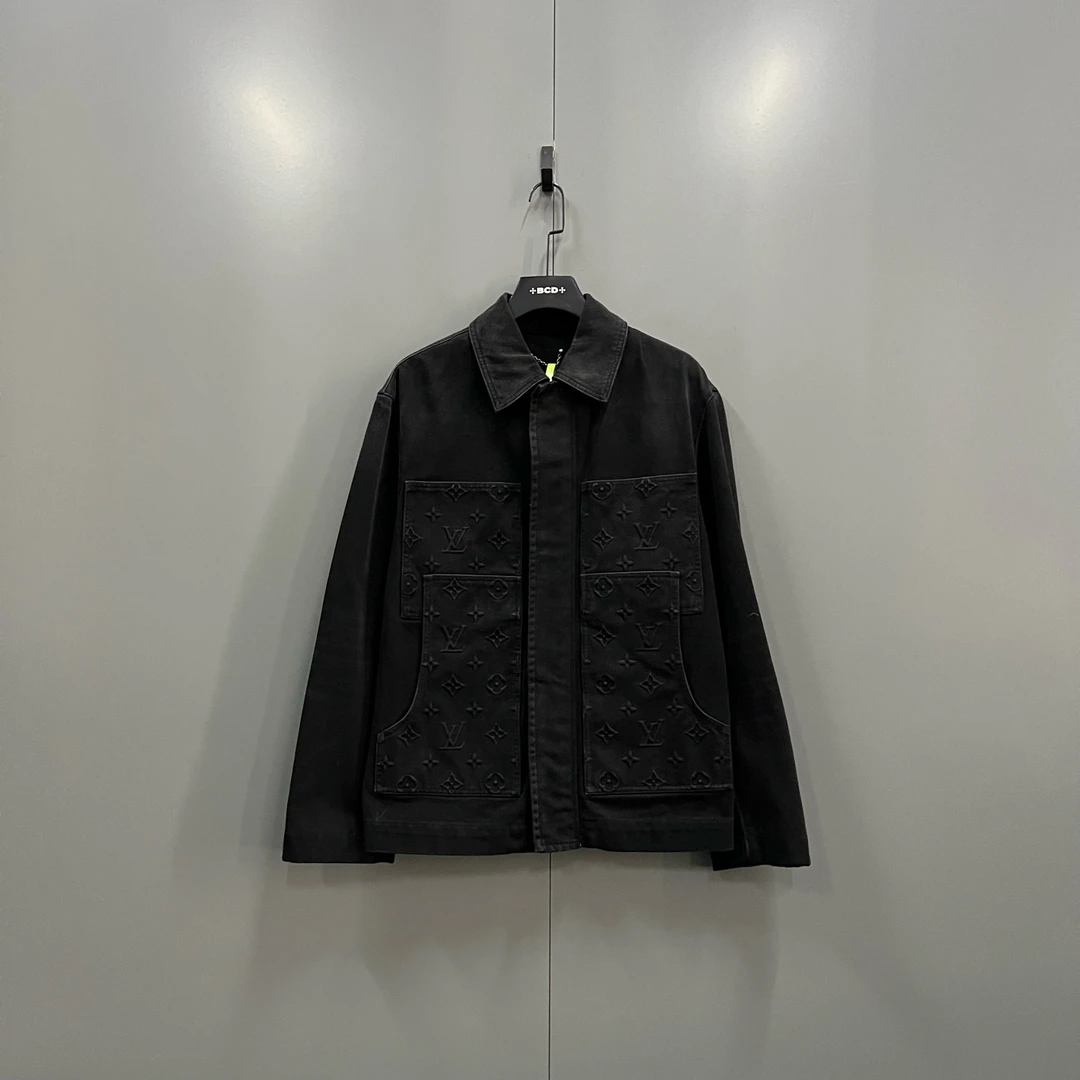 未使用 LouisVuitton/路易威登 y10 黑色老花工装夹克 48 610869