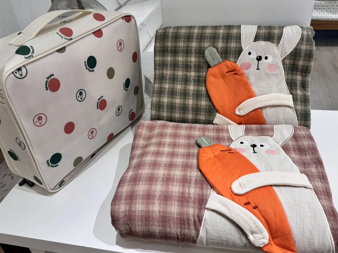 【盖毯】A类全棉色织6层纱布多功能盖毯沙发汽车办公室用盖毯贴布绣