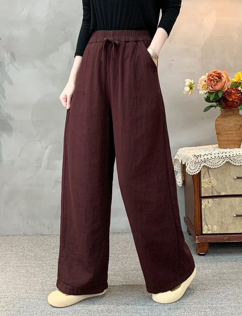 980双纱加厚加绒裤子女款 5色2XL90-135 3xl135-155