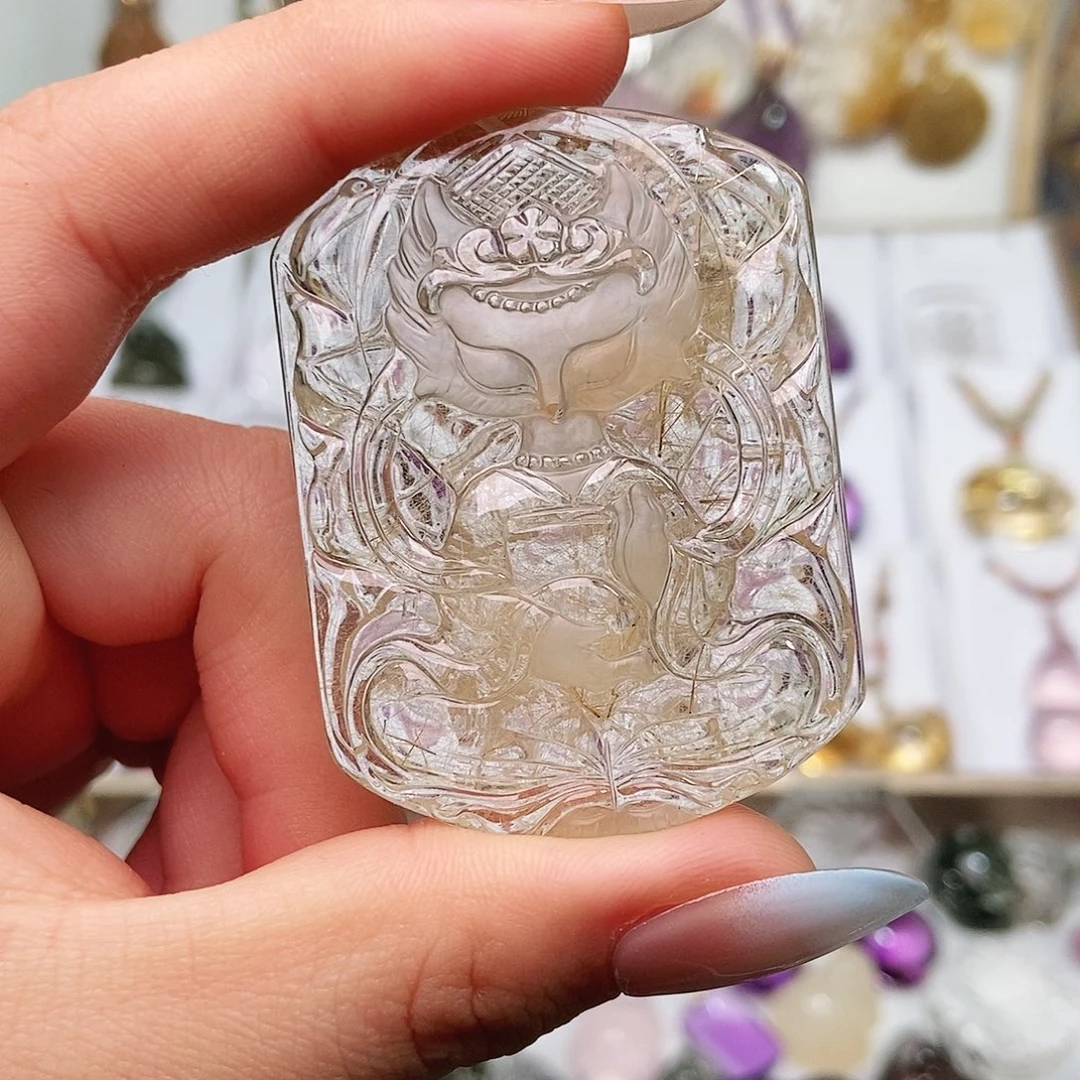 水晶未镶嵌吊坠(赠链)