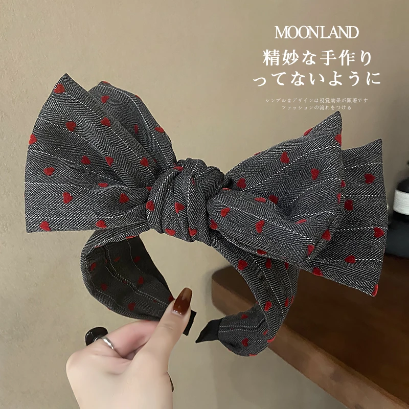 韩式简约超大蝴蝶结发箍女高颅顶宽边发卡显脸小压发头箍发捆头饰