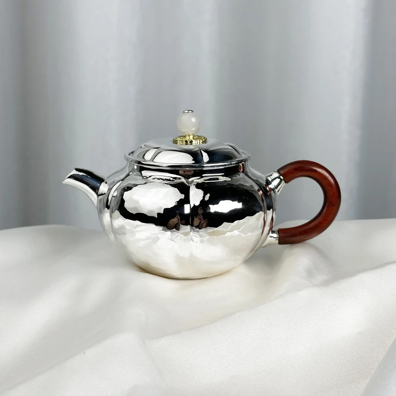 -手工锤纹南瓜泡茶壶999