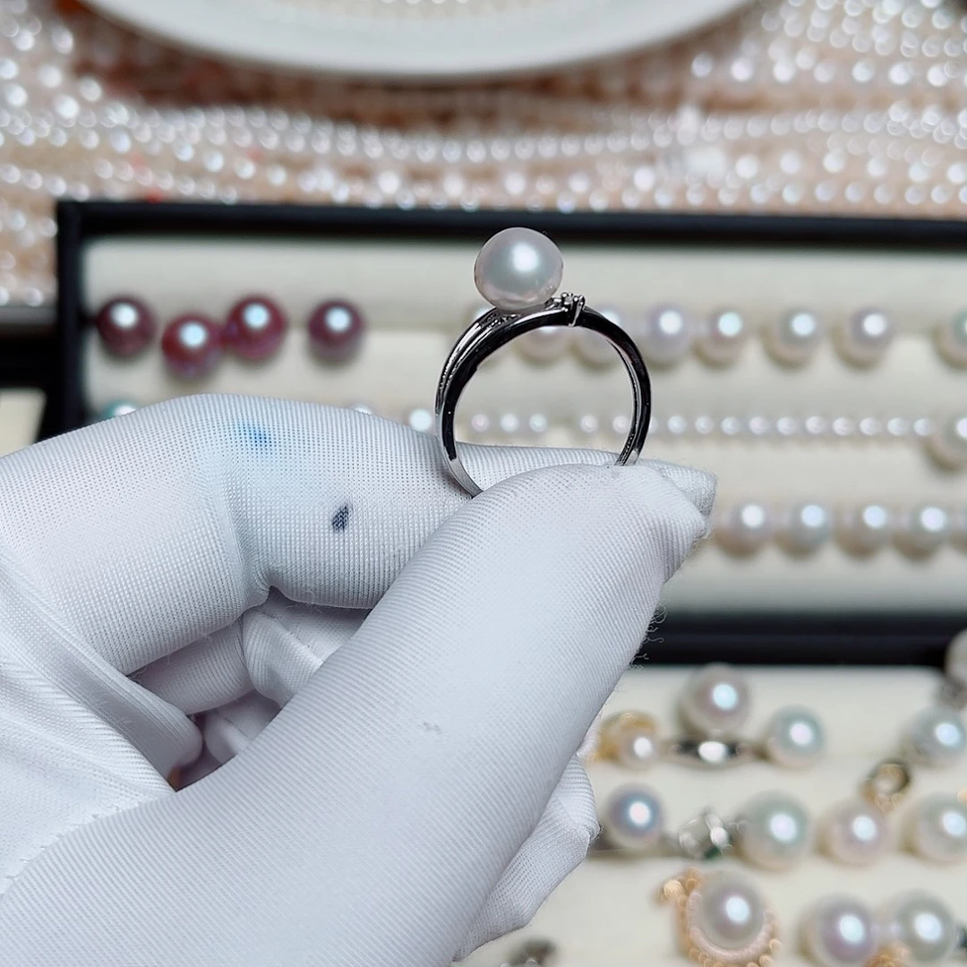 银S925镶嵌手绳淡水珍珠