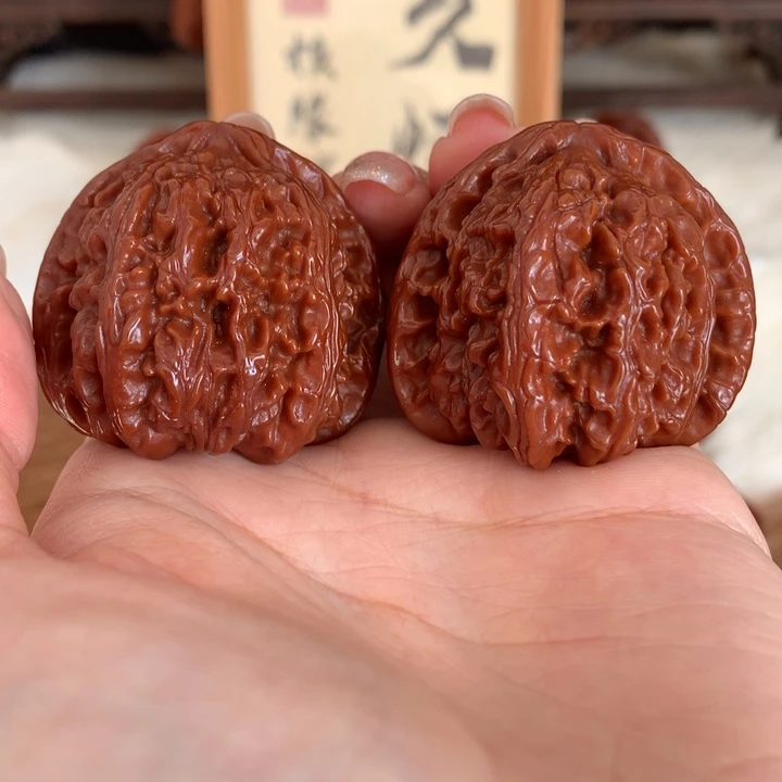 文玩核桃把件趙*43全品白狮子