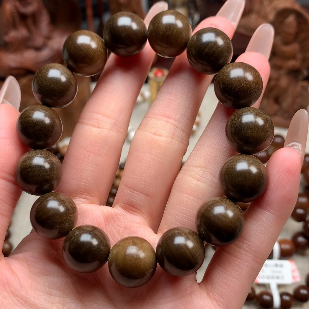 用***1手串/手链檀香木老山檀香1.5阴沉黑肉