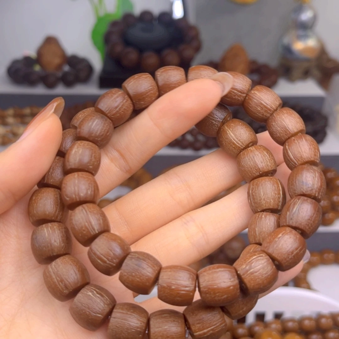 紫金鼠手串原皮直切半实心小尺寸