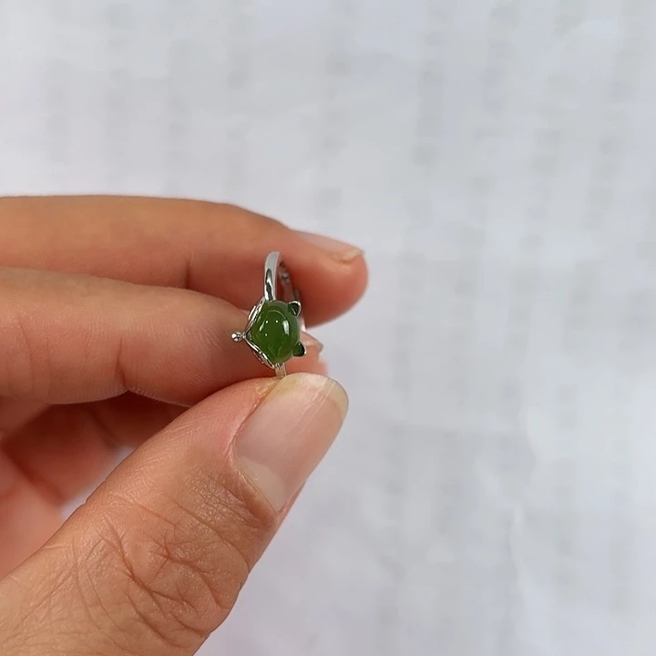 合金戒指和田玉（碧玉）