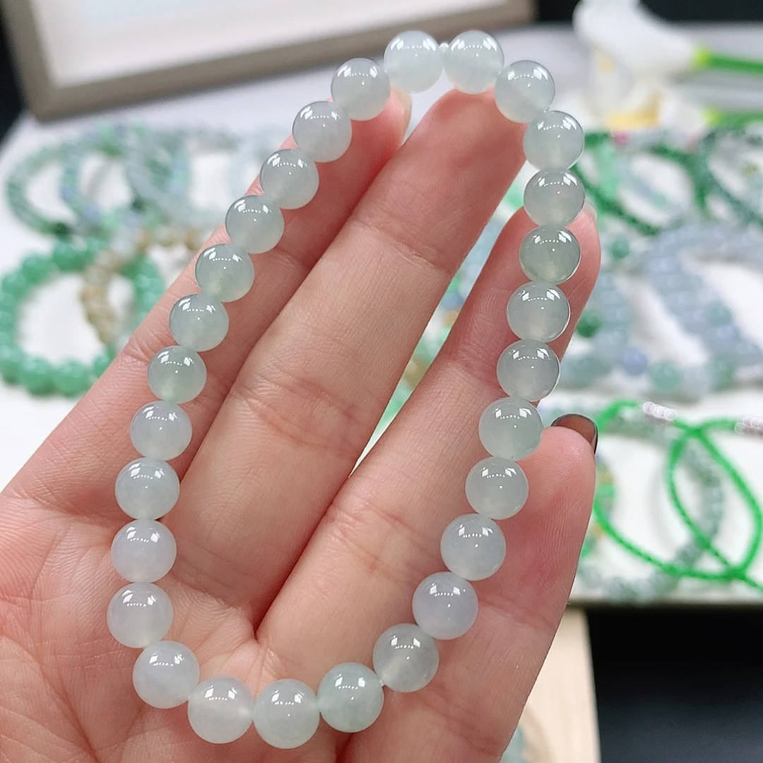 翡翠未镶嵌手链7mm