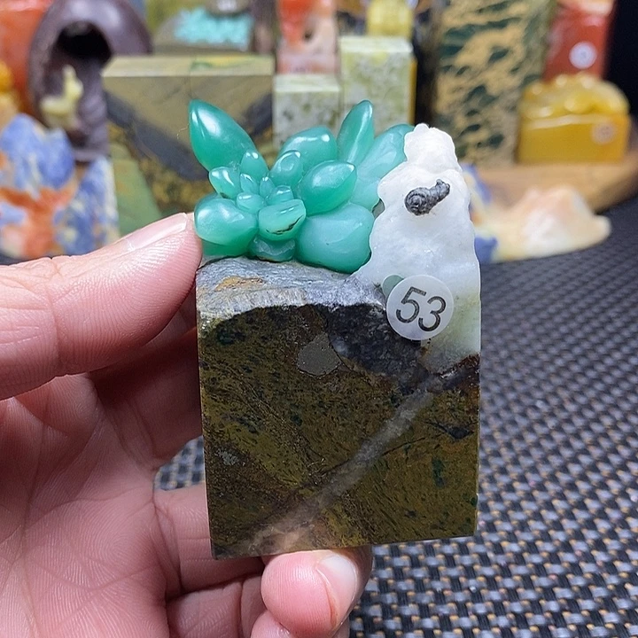 印石青田石雅安绿