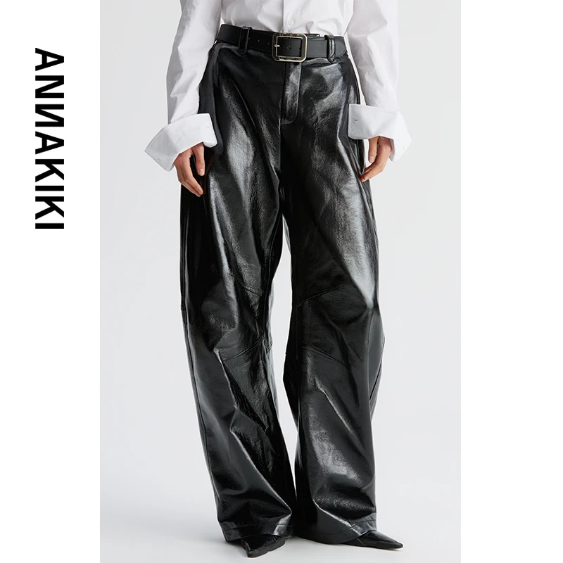 【COCO精选】ANNAKIKI 宽松休闲捏褶长裤3E4B1233H229