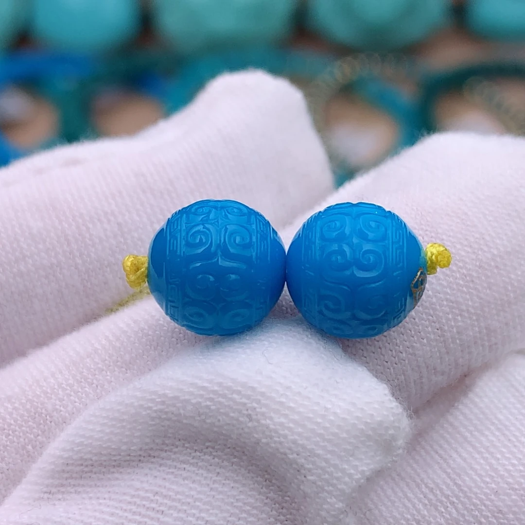 未镶嵌绿松石珠宝奇石9.3mm