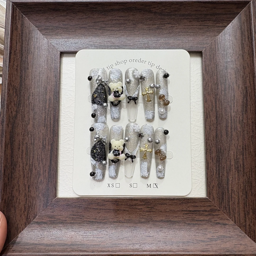 【编码046】冰透纯手工渐变蝴蝶结猫眼显白百搭穿戴