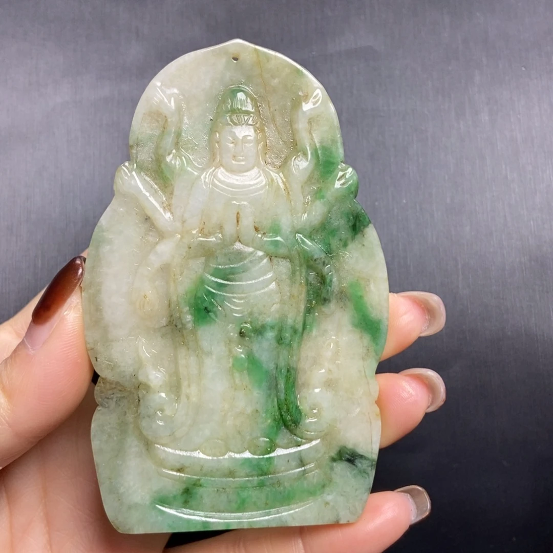 翡翠未镶嵌挂件清