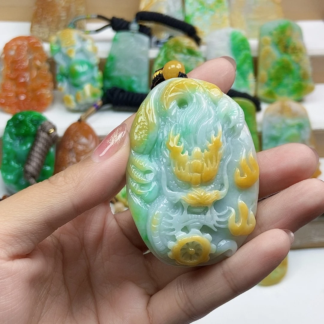 颈饰未镶嵌翡翠天然翡翠Ａ货