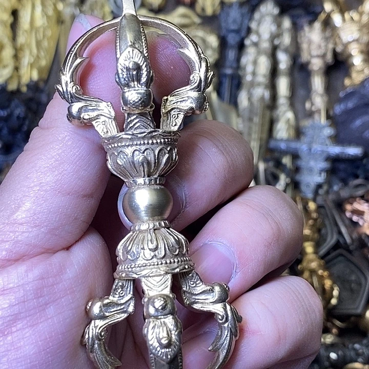 藏传文玩五股手把