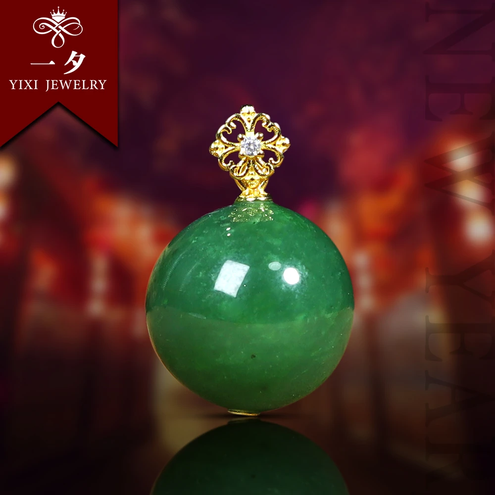 【年终大促】S925和田玉碧玉单珠吊坠丨天然玉石丨多样性发一