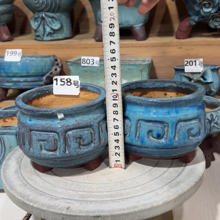 纯手工粗陶多肉花盆，内口10.5