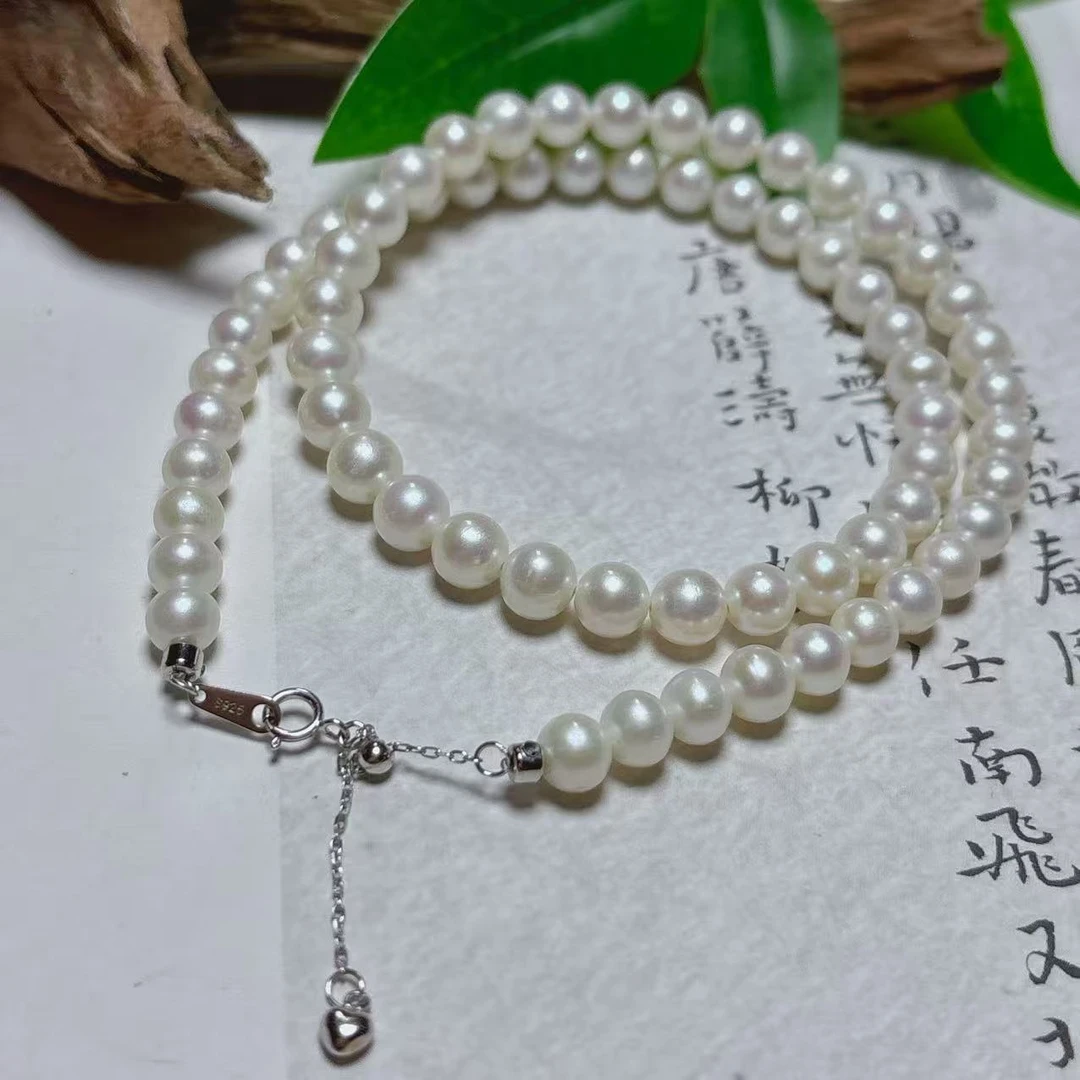 《老猪严选》ZZL-039天然淡水珍珠项链S925银扣头约7mm多样性发其一