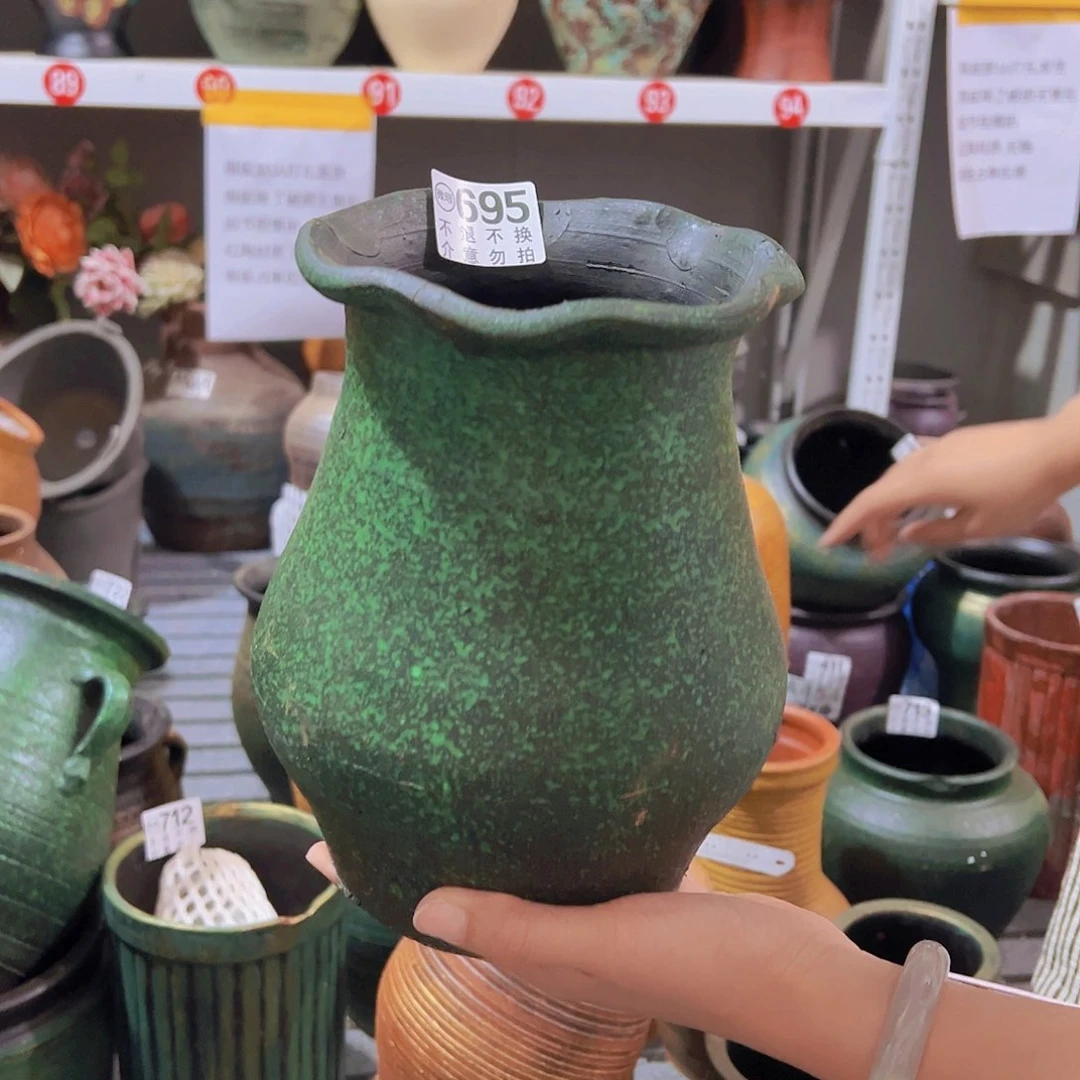 瑕疵绿色花边中号695