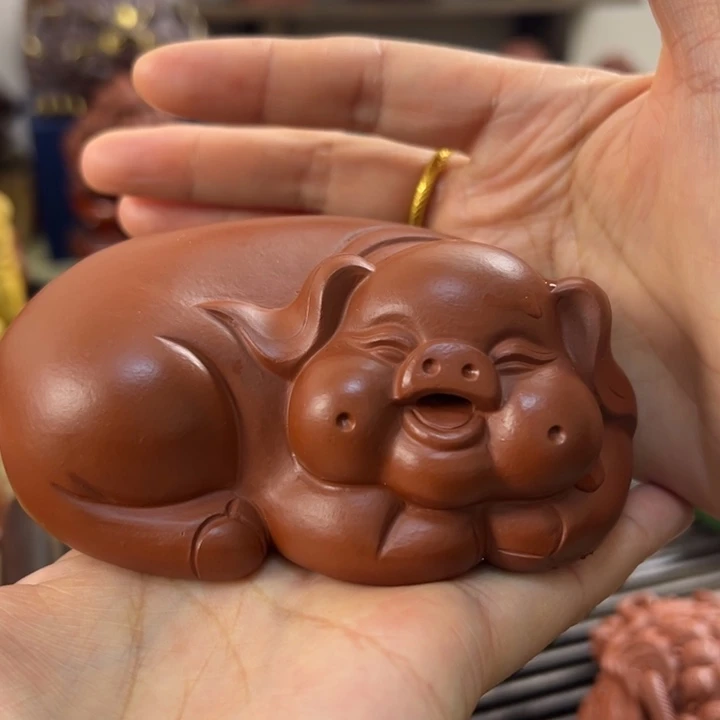 紫砂茶宠菩*紫砂福猪