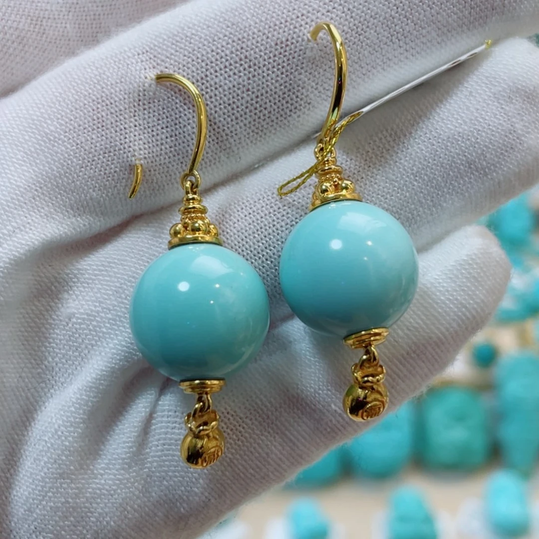 绿松石珠宝奇石18K金镶嵌