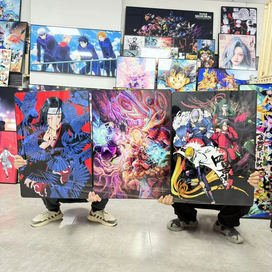 《火影忍者》火影忍者粉丝福利三联动漫电竞房装饰画40*30*3