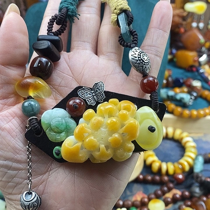 蜜蜡未镶嵌项链项链