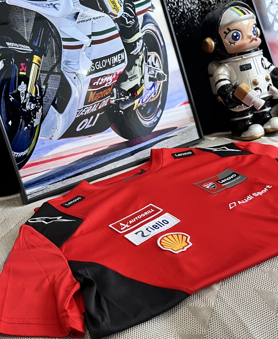杜卡迪厂队MOTOGP21款 夏季速干T恤 DUCATI刺绣与A星联名合作短袖