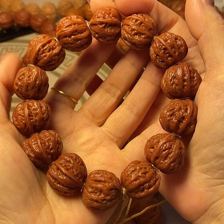 手串文玩核桃火焰八棱