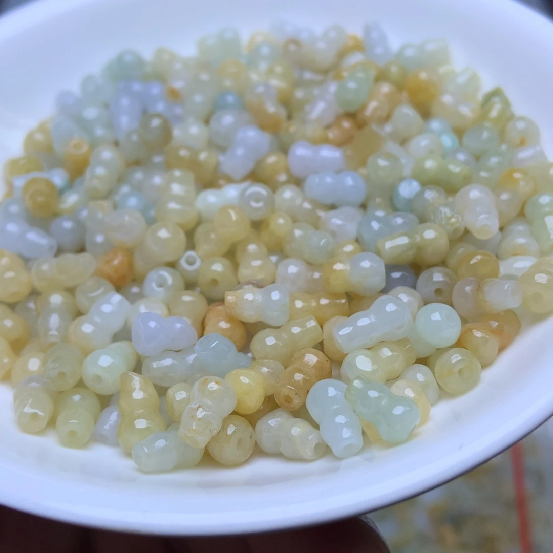 手链翡翠未镶嵌卡5乘8冰黄葫芦100个微瑕