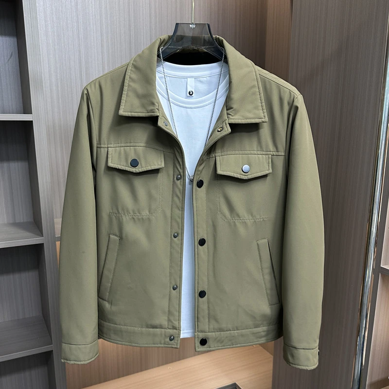 2025秋冬新款男士加绒夹克韩版百搭冬款休闲大码棉衣外套潮流上衣