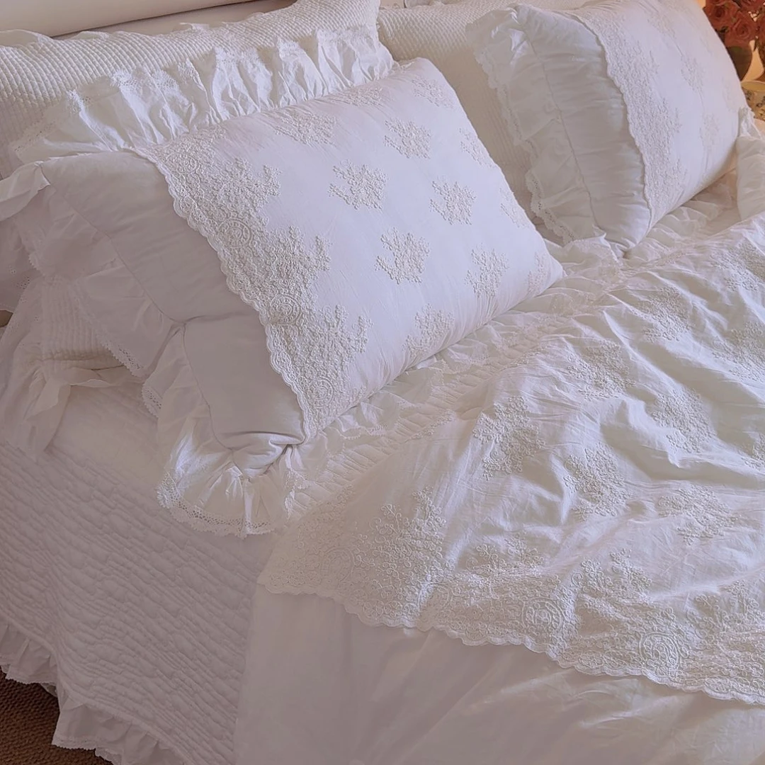 【木白】韩国绳秀款超软 细纱棉床盖三件套夏被春秋被四季通用