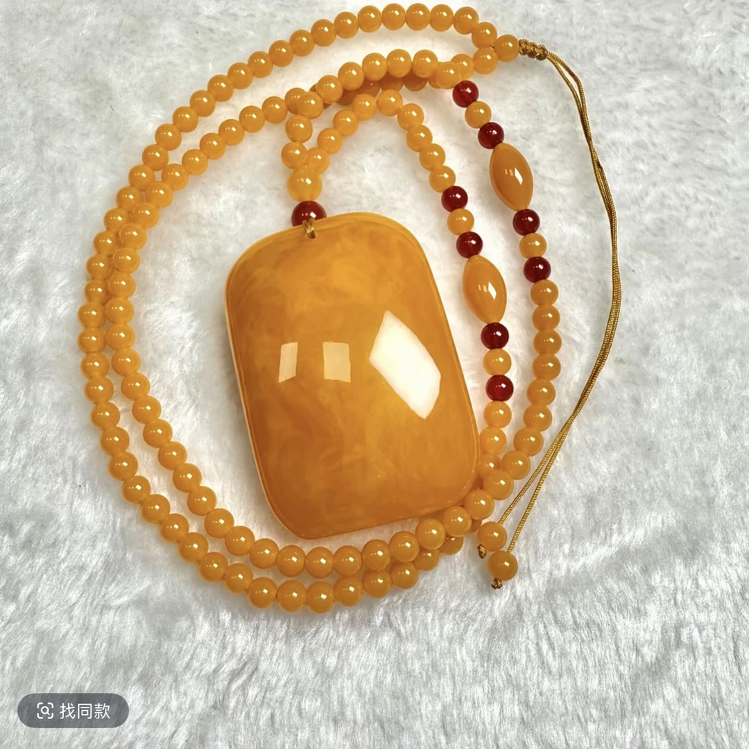 w130 藏族精工打磨珠链款大无事牌毛衣链