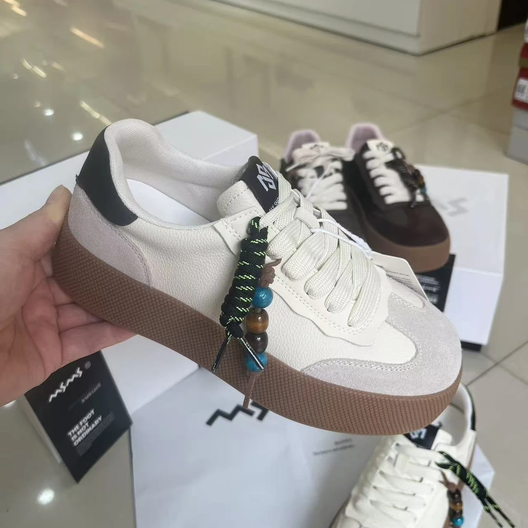 玛莎玛索德训板鞋低帮系带时尚秀气女鞋