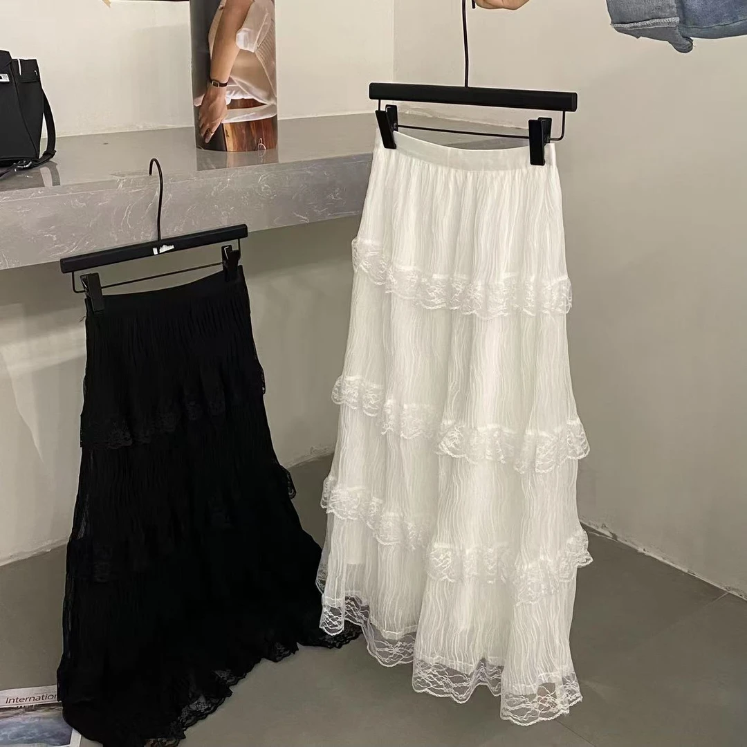 【ARONG阿荣家】半裙08116-白色黑色-F