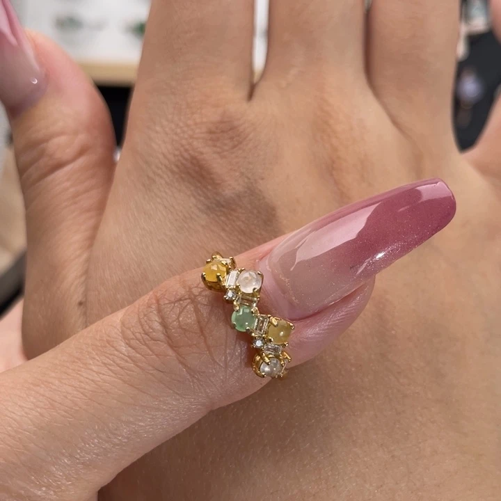 翡翠戒指未镶嵌戒指