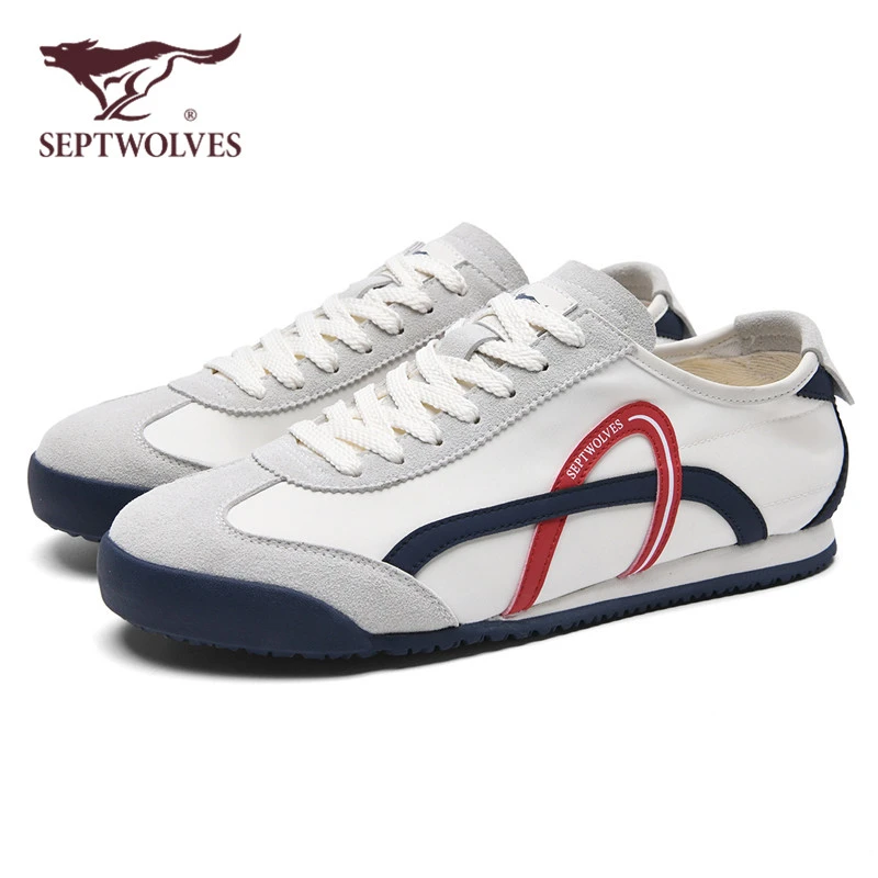 七匹狼正品男鞋秋季新款轻便透气阿甘鞋男复古百搭休闲运动德训鞋