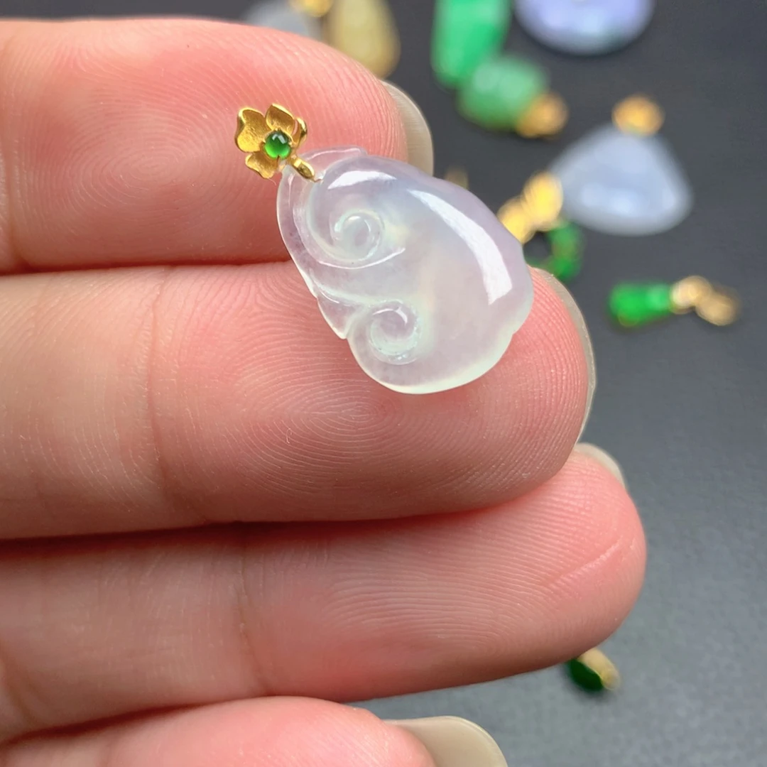 【闪购商品】翡翠18K金镶嵌颈饰翡翠