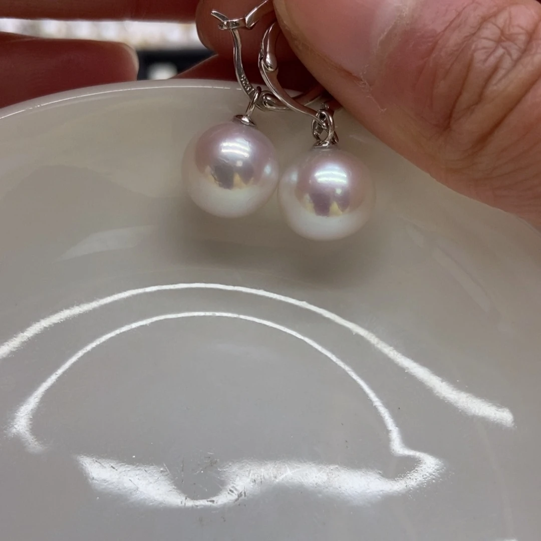 淡水珍珠耳饰银S925镶嵌
