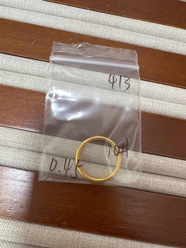 足金999 素圈戒指 0.45 10圈口
