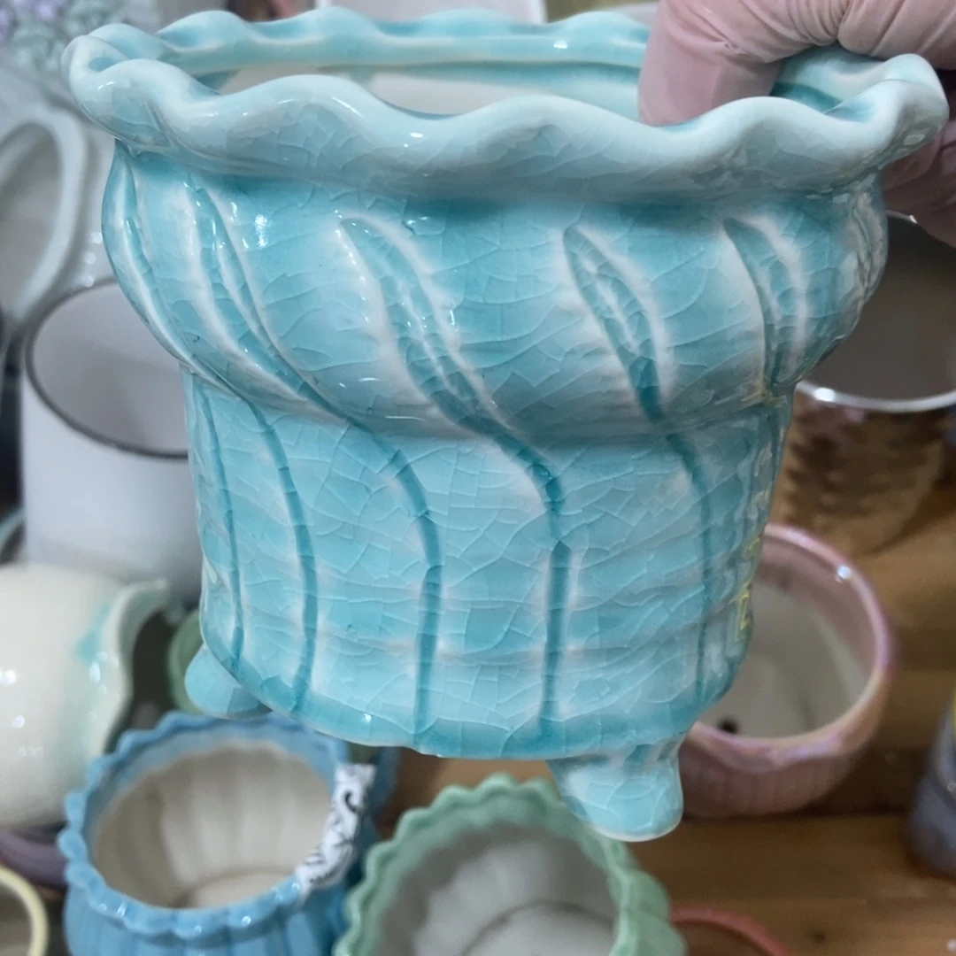 红陶高温陶瓷花盆